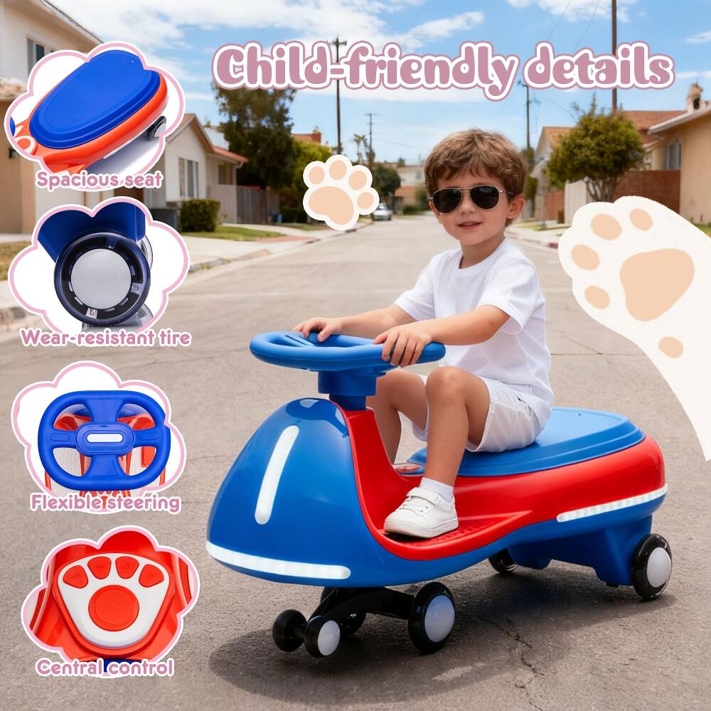 Child-friendly details
- Spacious seat
- Wear-resistant tire
- Flexible steering
- Central control
