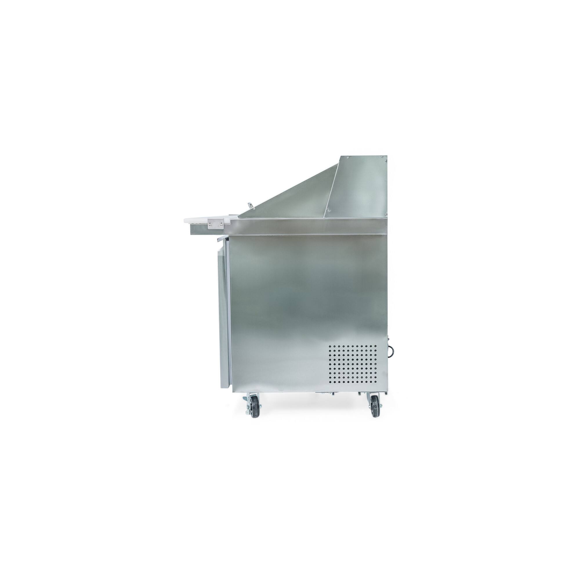 Alt View 3. Magic Chef - Commercial 6 cu. ft. Single Door Mega Top Prep Table Refrigerator in Stainless - Stainless Steel.