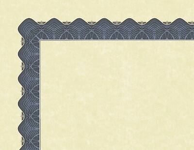 Alt View 1. Great Papers - Great Papers Metallic Certificates, 8.5" x 11", Beige/Blue, 100/Pack (934400) - Beige/Blue.