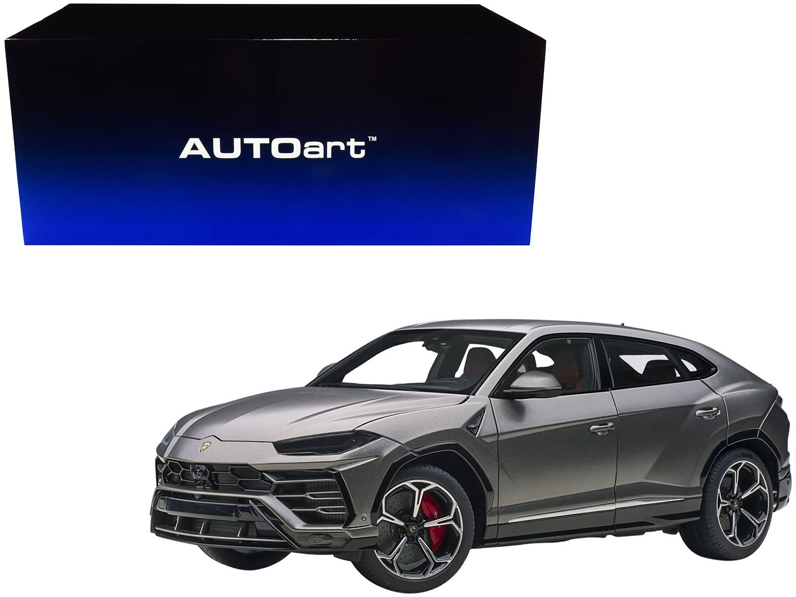 Lamborghini Urus Grigio Lynx 1/18 Model Car by Autoart - Gray Metallic