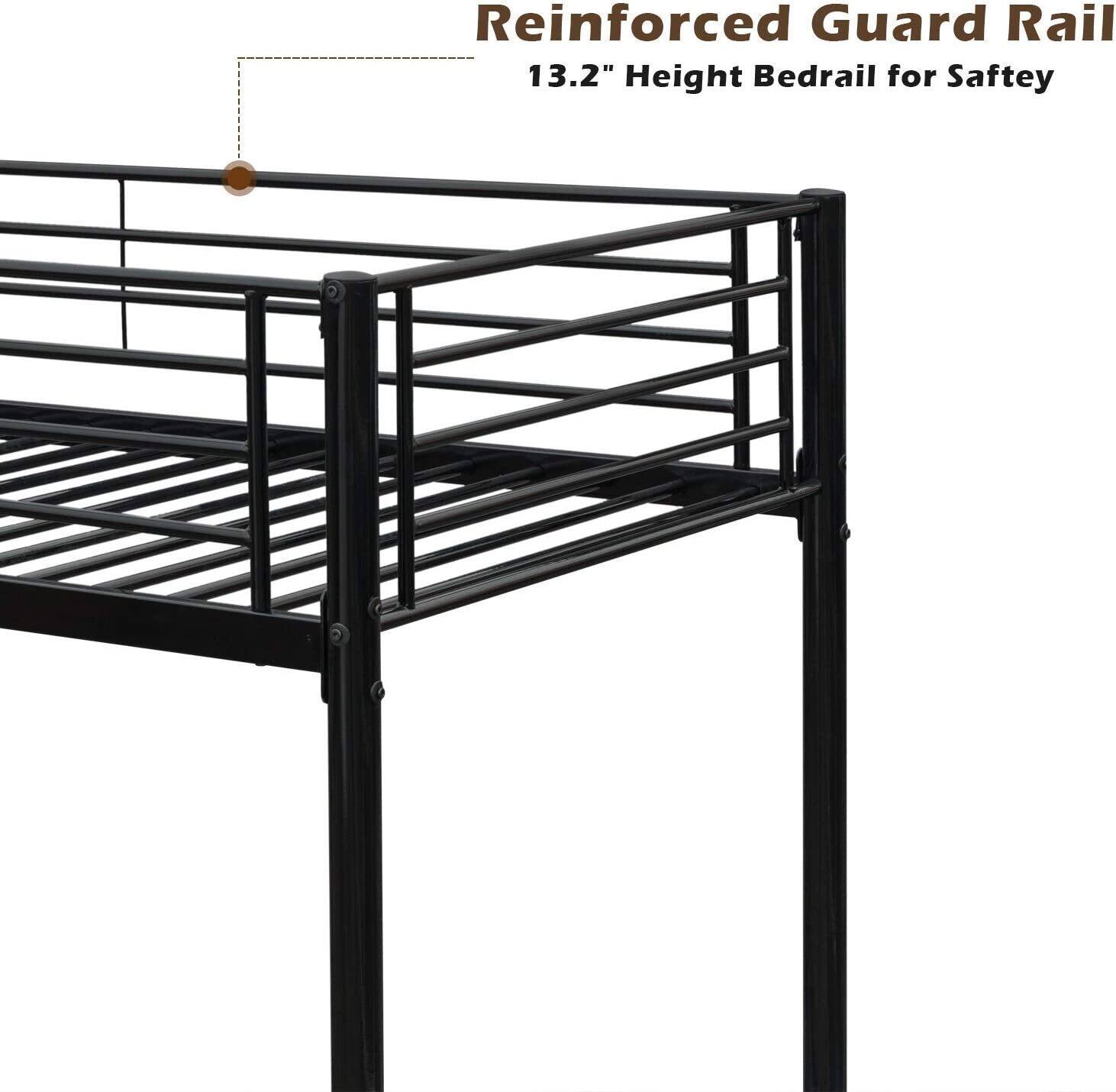 Reinforced Guard Rail  
13.2" Height Bedrail for Safety