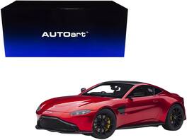 2019 Aston Martin Vantage RHD (Right Hand Drive) Hyper 1/18 Model Car by Autoart - Red Metallic With Carbon Top
