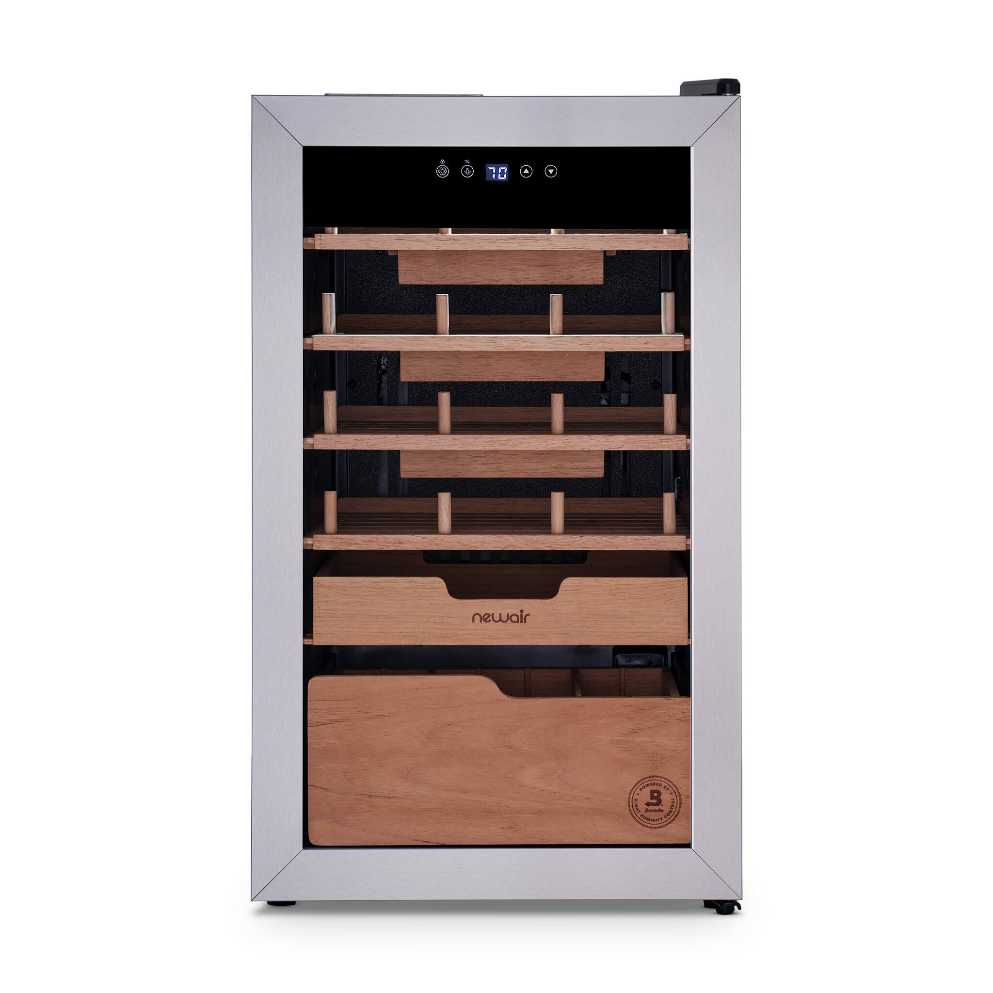 Alt View 9. NewAir - Boveda Electric Cigar Humidor - Black.