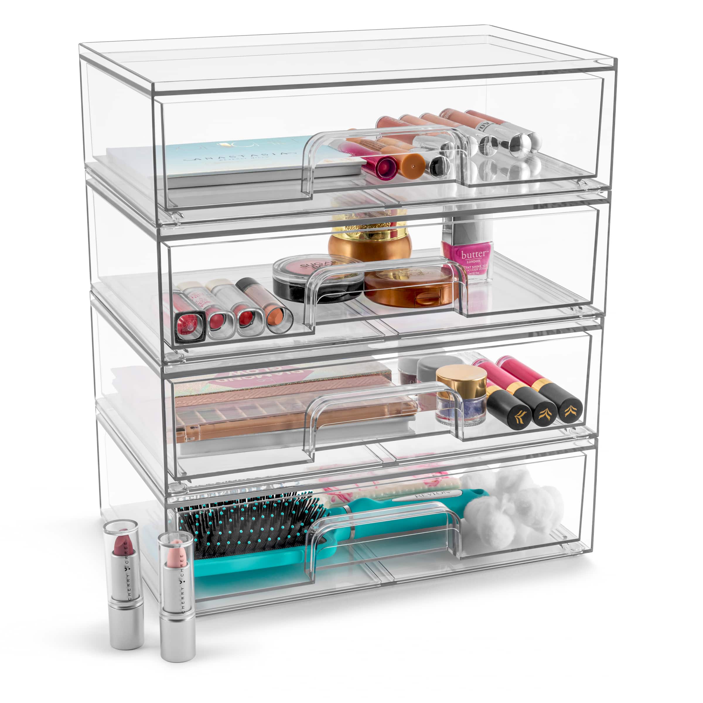 Sorbus - 4 Pack Acrylic Drawer Organizers - Makeup Case Pull-Out Drawers (12.1’’ Wide) - Clear price history on PriceWatchPro