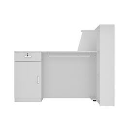 FUFU & GAGA - FUFU&GAGA Reception Desk – Modern Office Welcome & Service Station - White