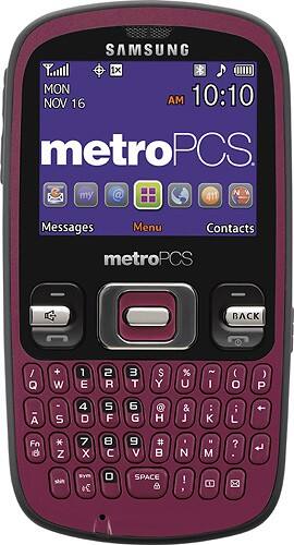 Front Standard. MetroPCS - Samsung Freeform No-Contract Mobile Phone - Red.