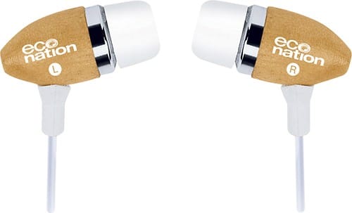 Front Standard. Merkury - Eco Earthly Earbud Headphones - Maple.