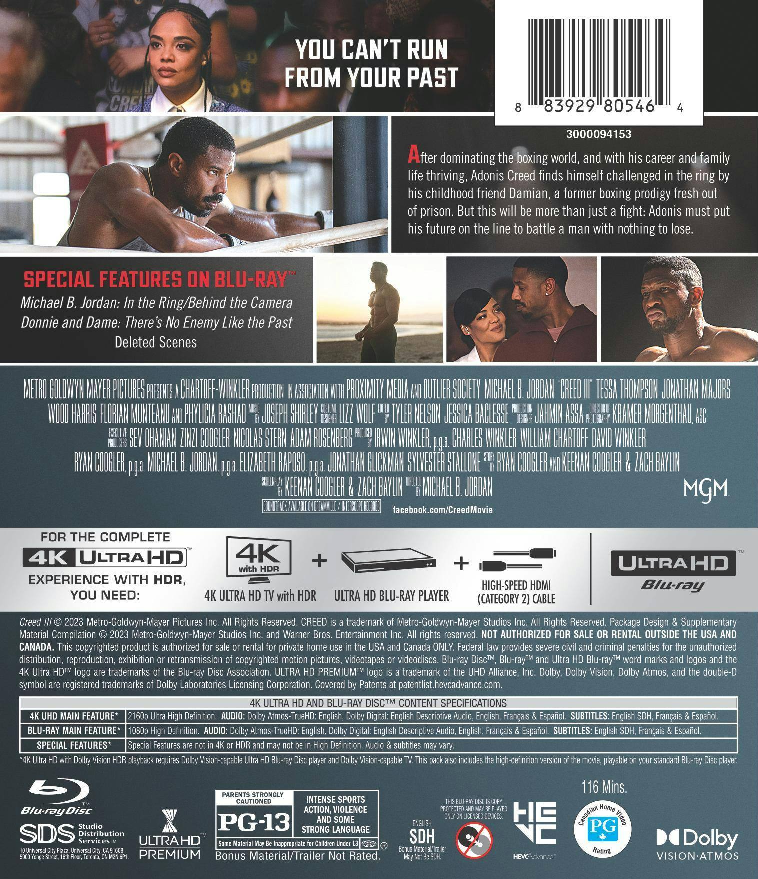 Back. Creed III (4K Ultra HD + Blu-ray) [UHD].