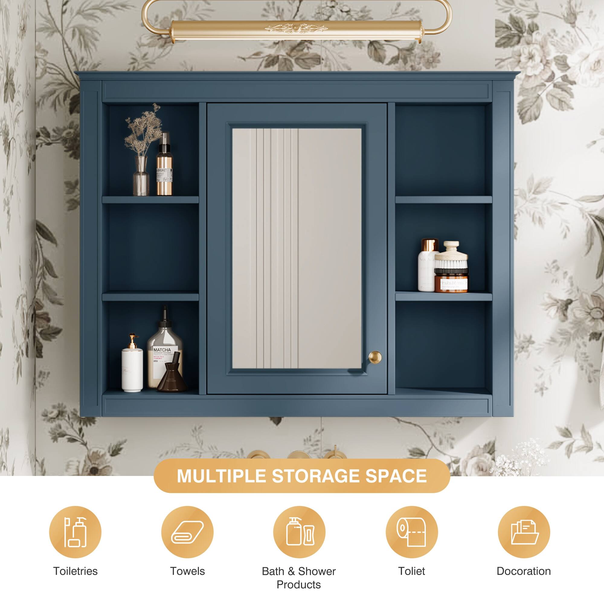 MATCHA  
MULTIPLE STORAGE SPACE  
Toiletries  
Towels  
Bath & Shower Products  
Toilet  
Decoration
