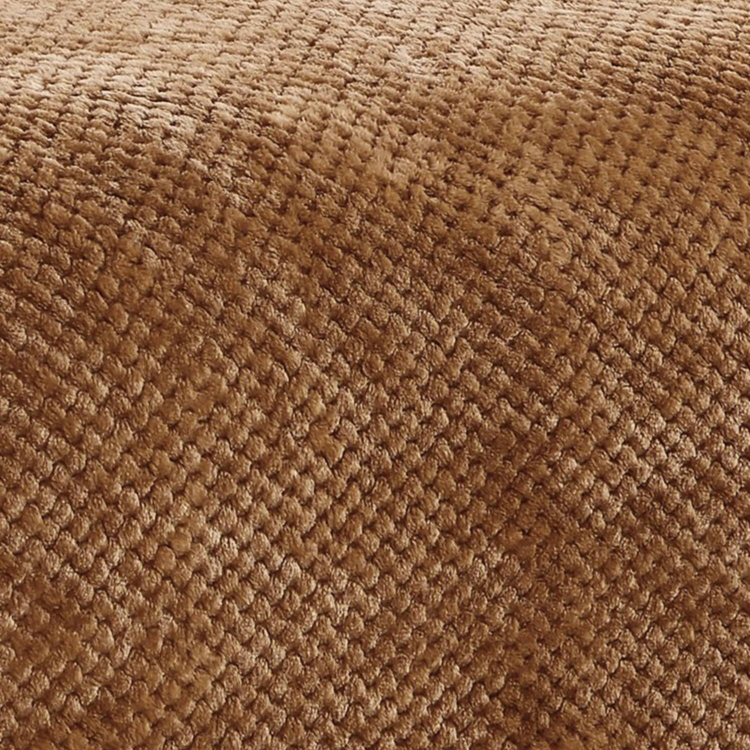Alt View 1. Plazatex - Plazatex Noble House Micro Plush Popcorn Solid Blanket - Twin  66x86"  Taupe - Taupe.
