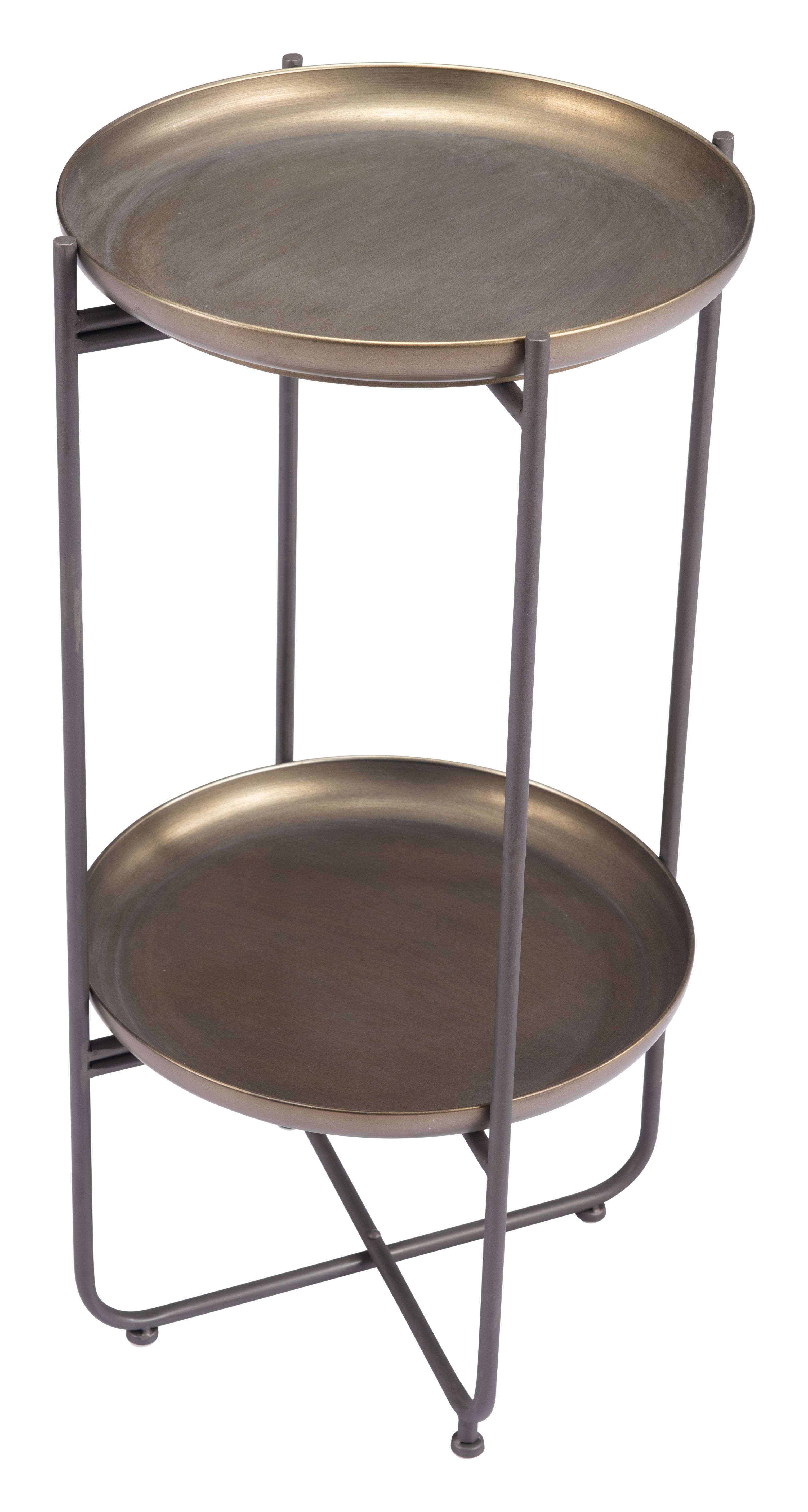 Alt View 2. Hivvago - Bronson Accent Table Bronze - Bronze.