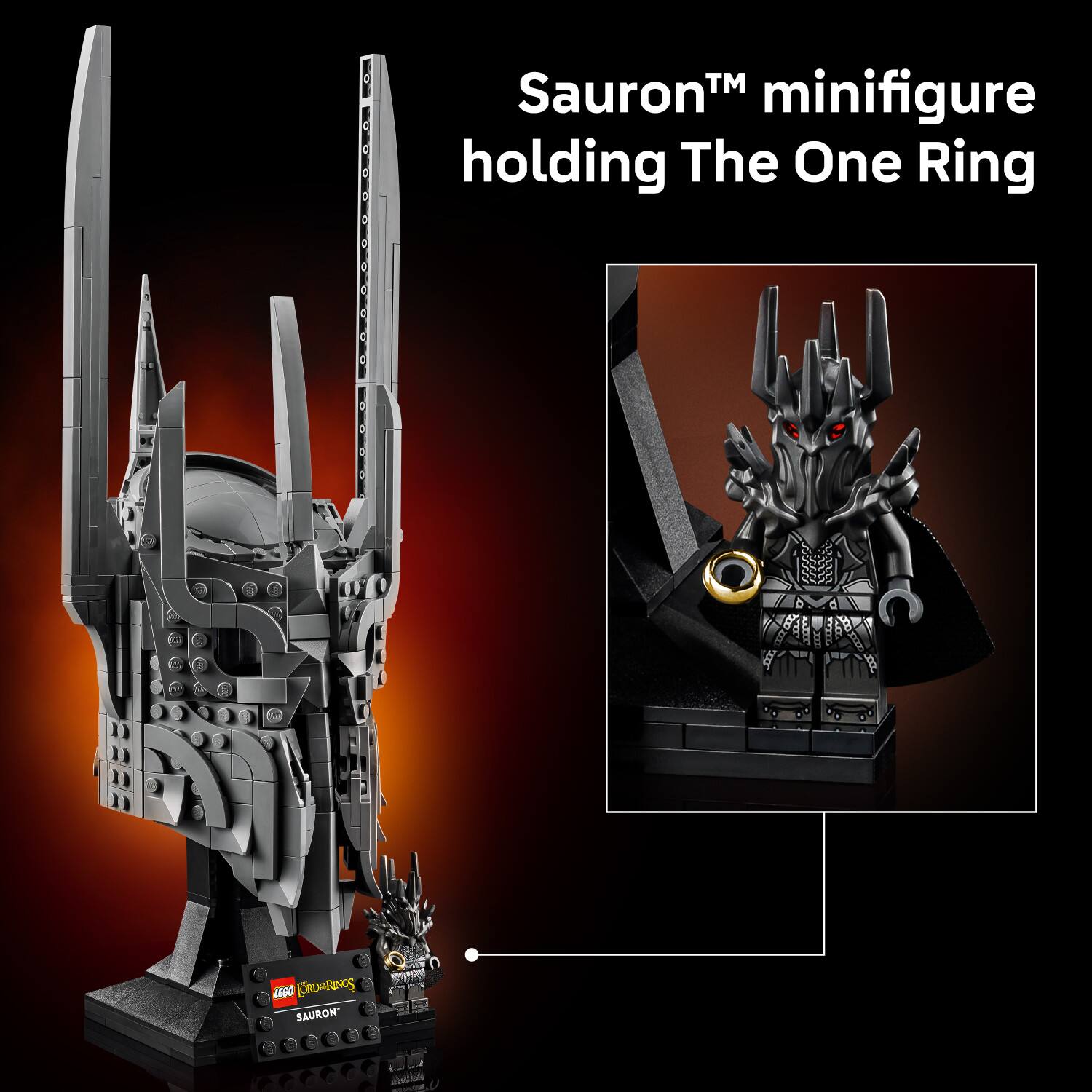 Sauron™ minifigure holding The One Ring