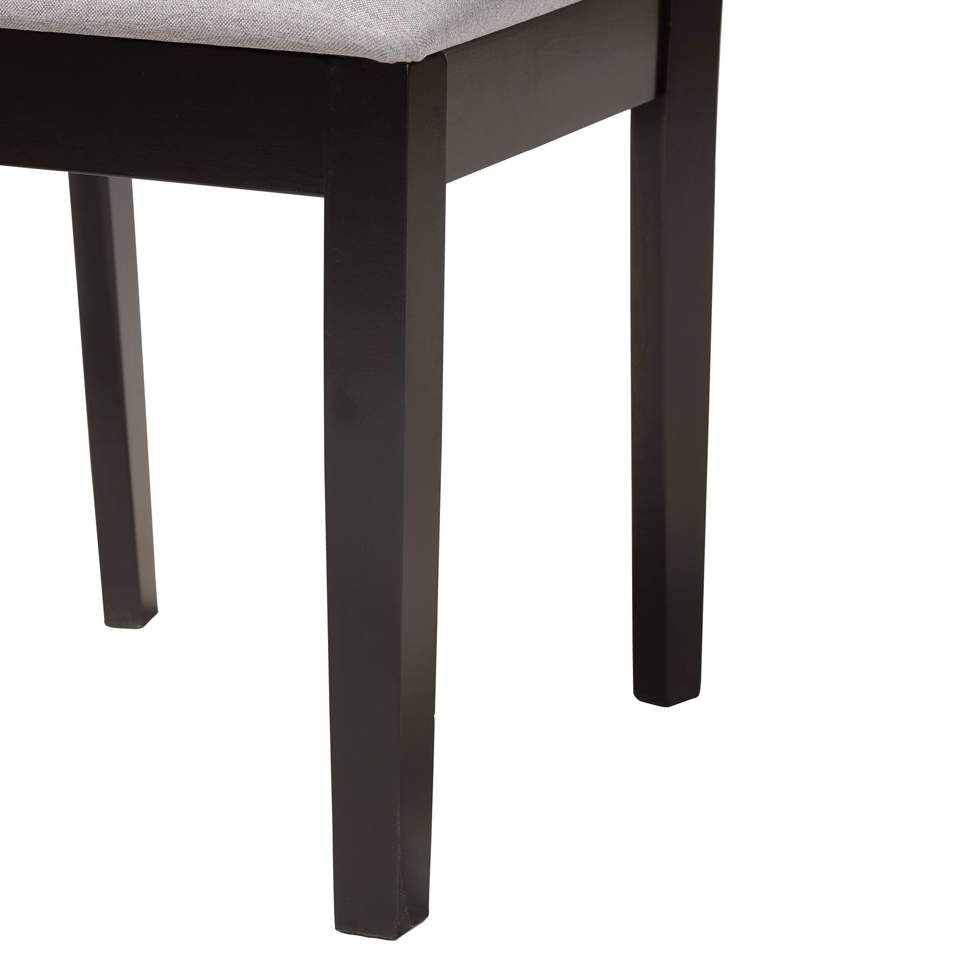 Alt View 1. Baxton Studio - Genesis Modern Fabric and Finished Wood 2-Piece Dining Chair Set - Grey/Dark Brown.