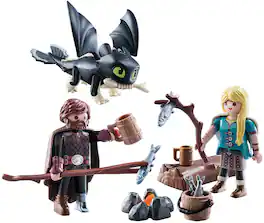 Playmobil - How to Train Your Dragon III Hiccup & Astrid with Baby Dragon - Blue