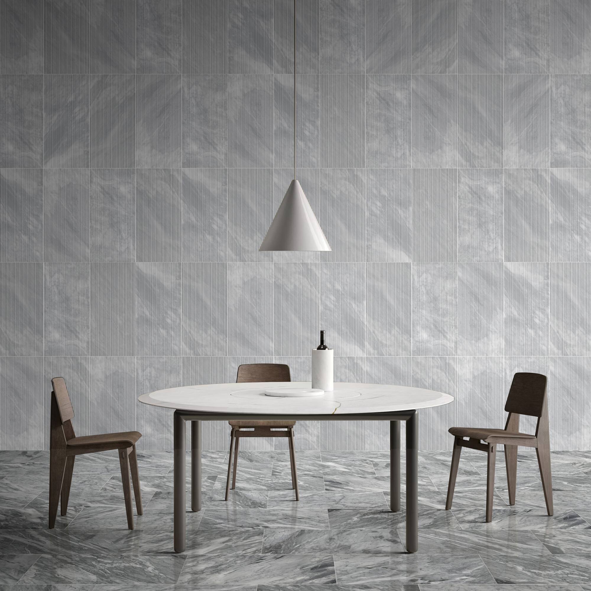 Alt View 4. GOODSILO - Polished Natural Marble Tiles for Elegant Wall and Floor Applications in Residential and Commercial Spaces - Gray.