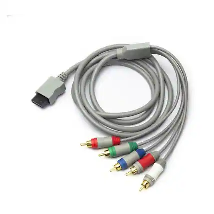 Front. Kitcheniva - Component Cable For Nintendo Wii - gray.