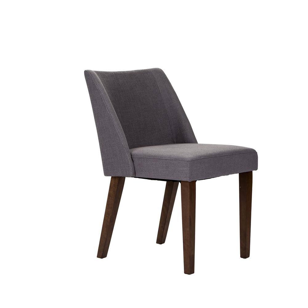 Front. Liberty Furniture Industries - Space Savers Nido Chair - Grey (RTA)-Set of 2 in Satin Walnut - Brown.
