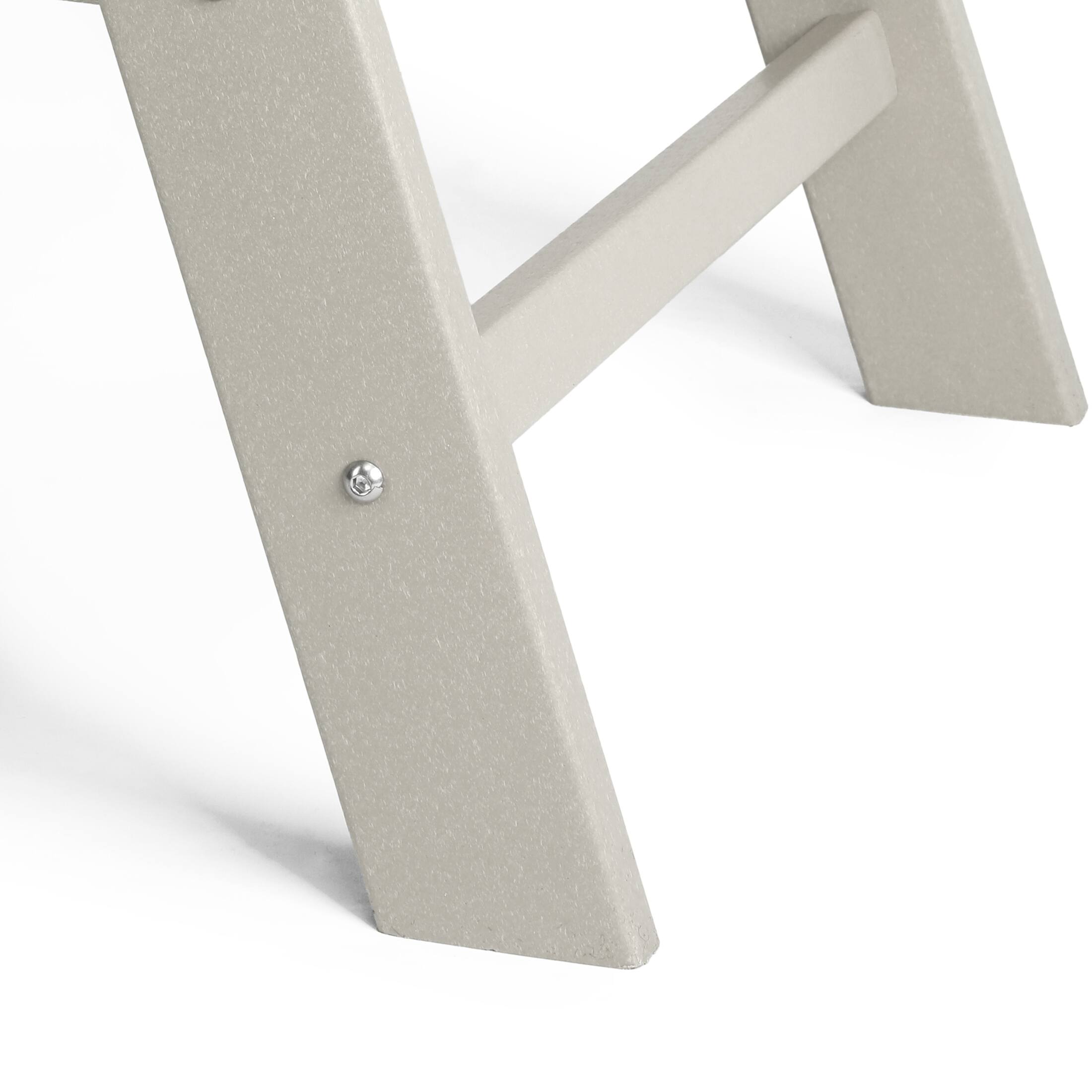 Alt View 7. WestinTrends - WestinTrends Ashore Outdoor Patio HDPE Plastic Modern Adirondack Dining Chair - Sand.