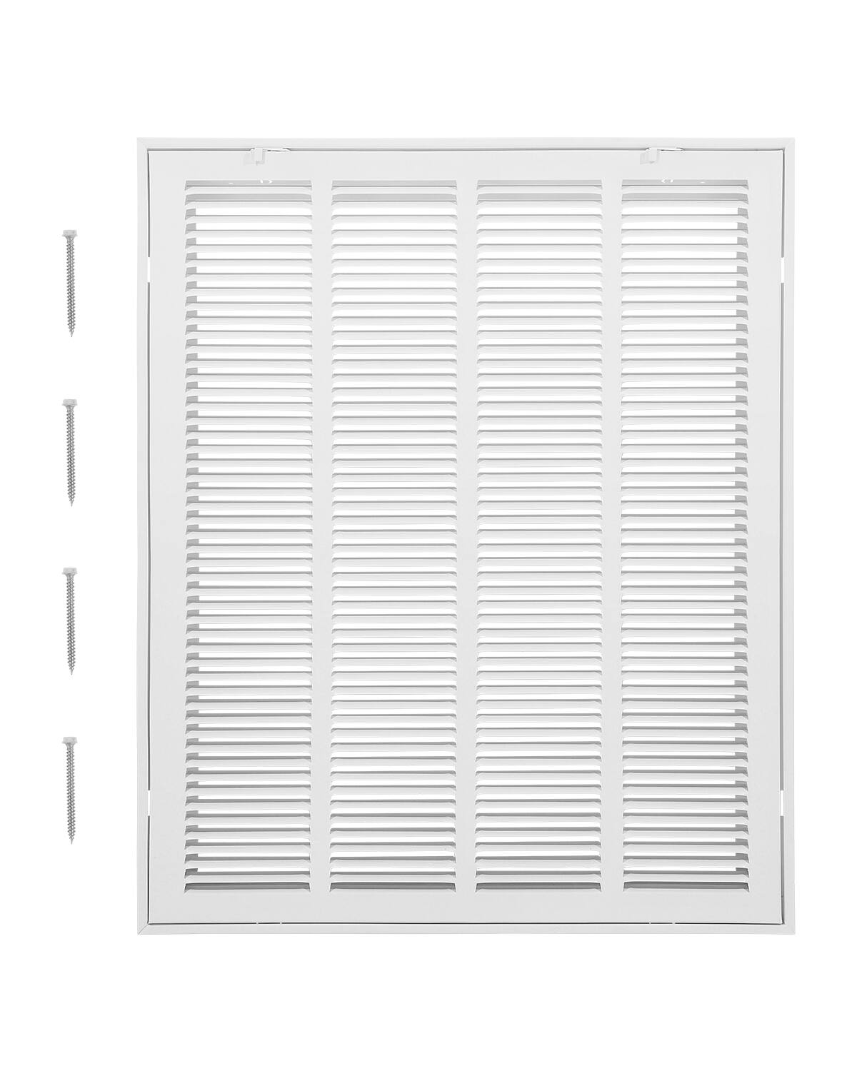 VEVOR - Return Air Filter Grille, Fits W20 x H25 Inch Duct Opening, Filter Not Included, Return Air Vent Cover for Wall - White