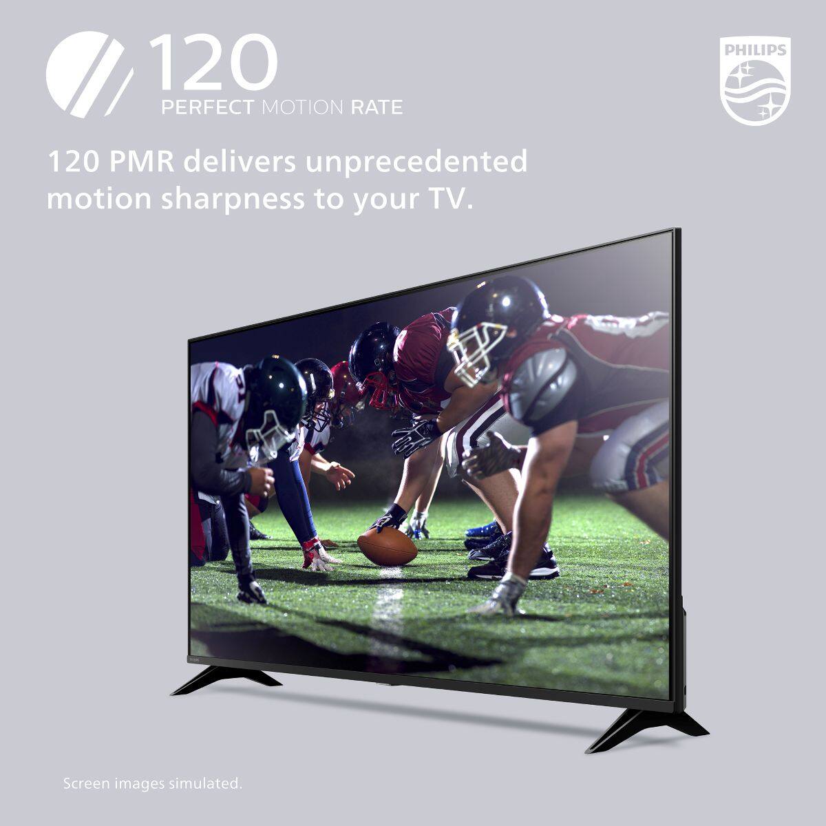 120 PERFECT MOTION RATE  
120 PMR delivers unprecedented motion sharpness to your TV.  
Screen images simulated.