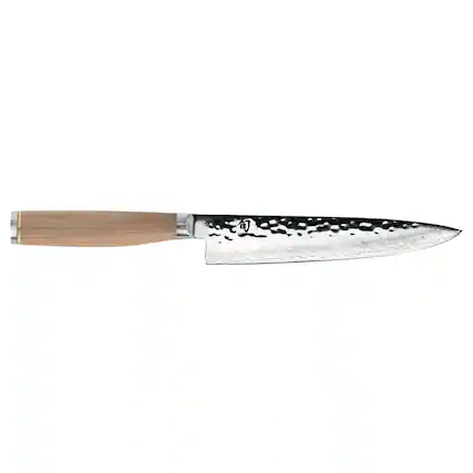 Front. Shun - Premier Blonde 6.5 Inch Utility Knife - Silver.