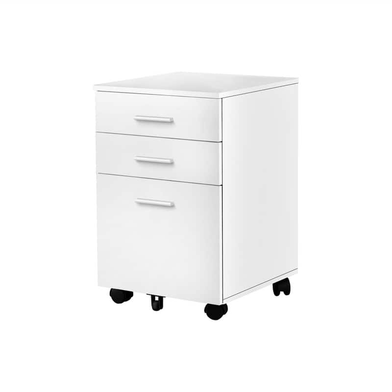 HTUTWOO - 18.00"W File Cabinet - Rolling Mobile Storage Drawers, Printer Stand, Office Work Organizer, Laminate Finish - White