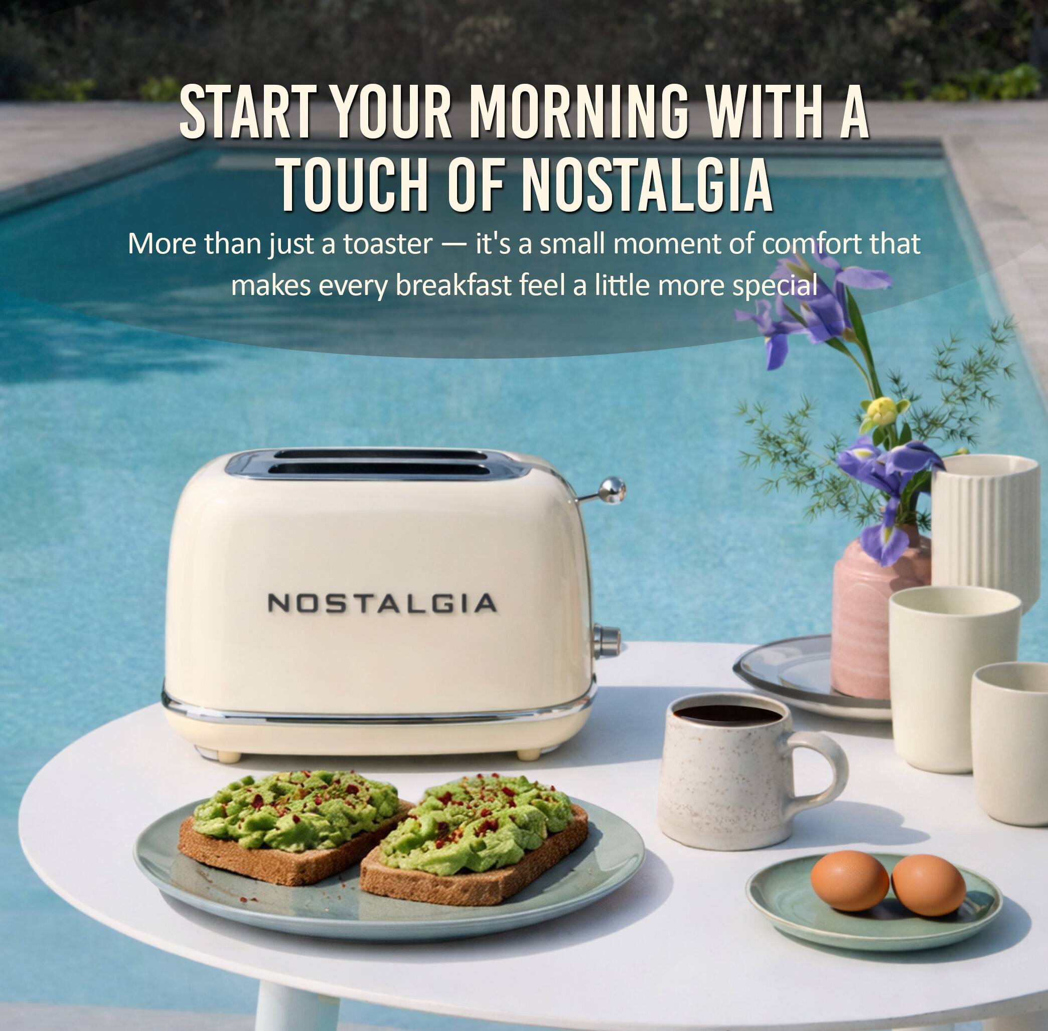 START YOUR MORNING WITH A TOUCH OF NOSTALGIA

More than just a toaster - it's a small moment of comfort that makes every breakfast feel a little more special