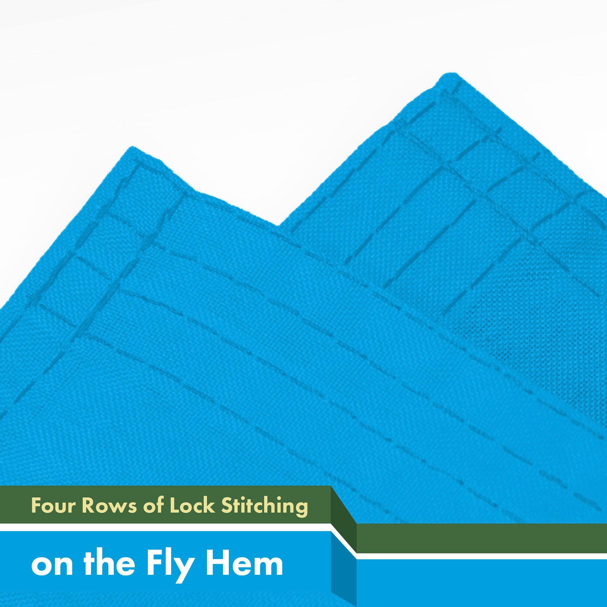 Four Rows of Lock Stitching on the Fly Hem