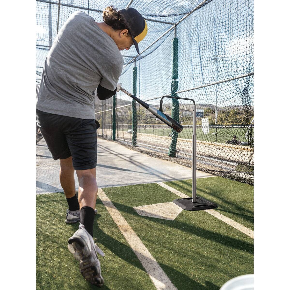 Alt View 2. SKLZ - SKLZ Suspended Ball Tee Elite Baseball Training Aid - Gray - Gray.