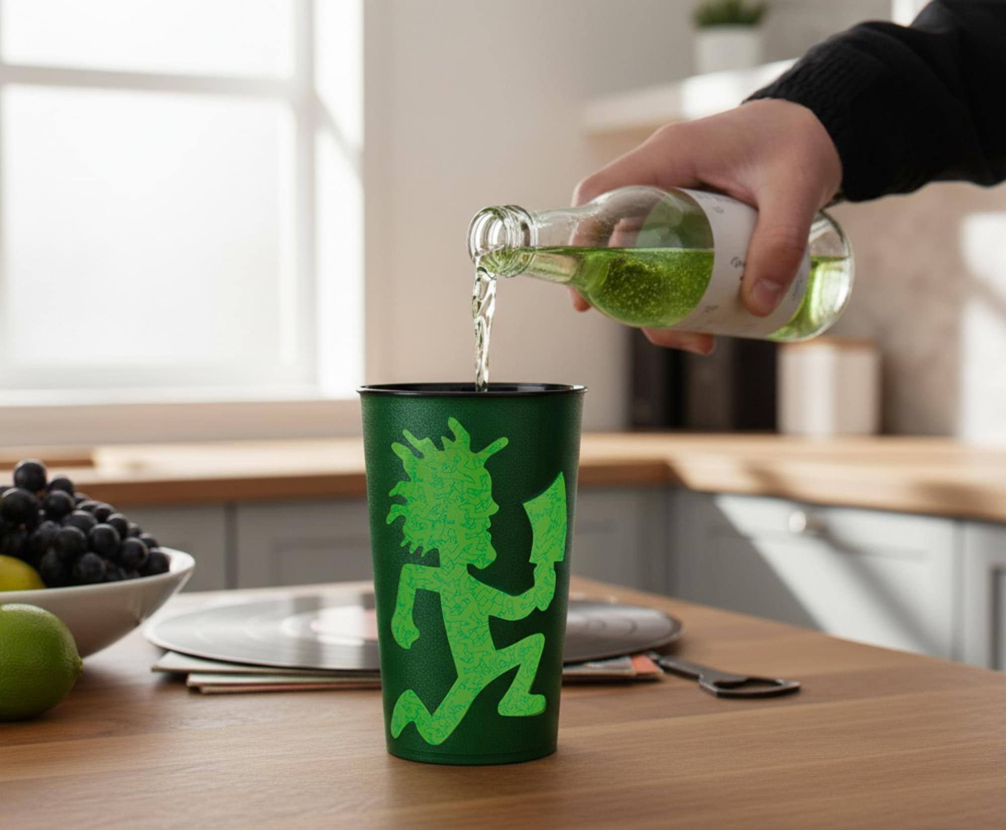 Alt View 2. Just Funky - Insane Clown Posse Hatchetman 20oz Stadium Cup - Green.