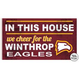 Jardine - Winthrop Eagles 11'' x 20'' Indoor/Outdoor In This House Sign - Maroon