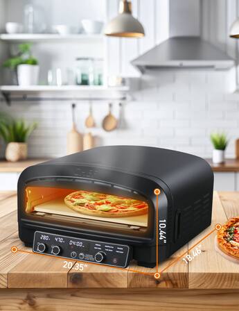 Commercial Chef Indoor Electric Pizza Oven, Includes Pizza Stone Commercial Chef Indoor Electric Pizza Oven, Includes Pizza Stone