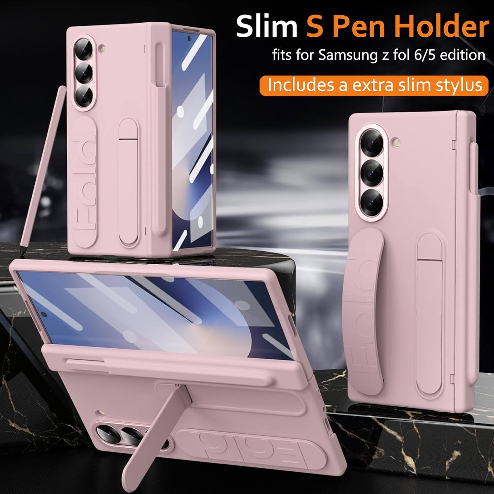 Slim S Pen Holder fits for Samsung z fol 6/5 edition  
Includes a extra slim stylus