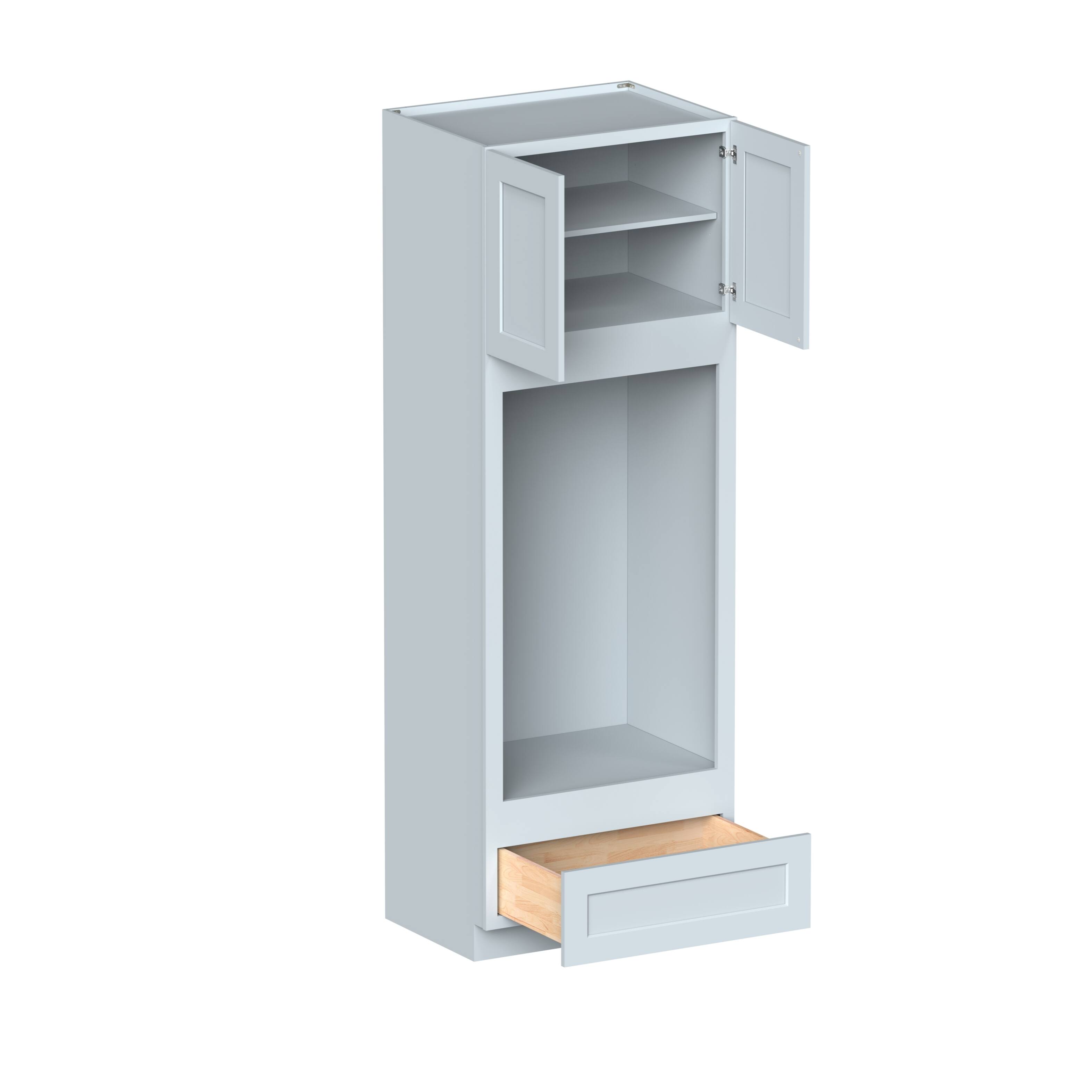 Alt View 1. Boyel Living - Dove Gray Double Oven Cabinets 96.Wx27in.H Ready to Assemble Kitchen Cabinets 2Doors - DOVE GRAY.