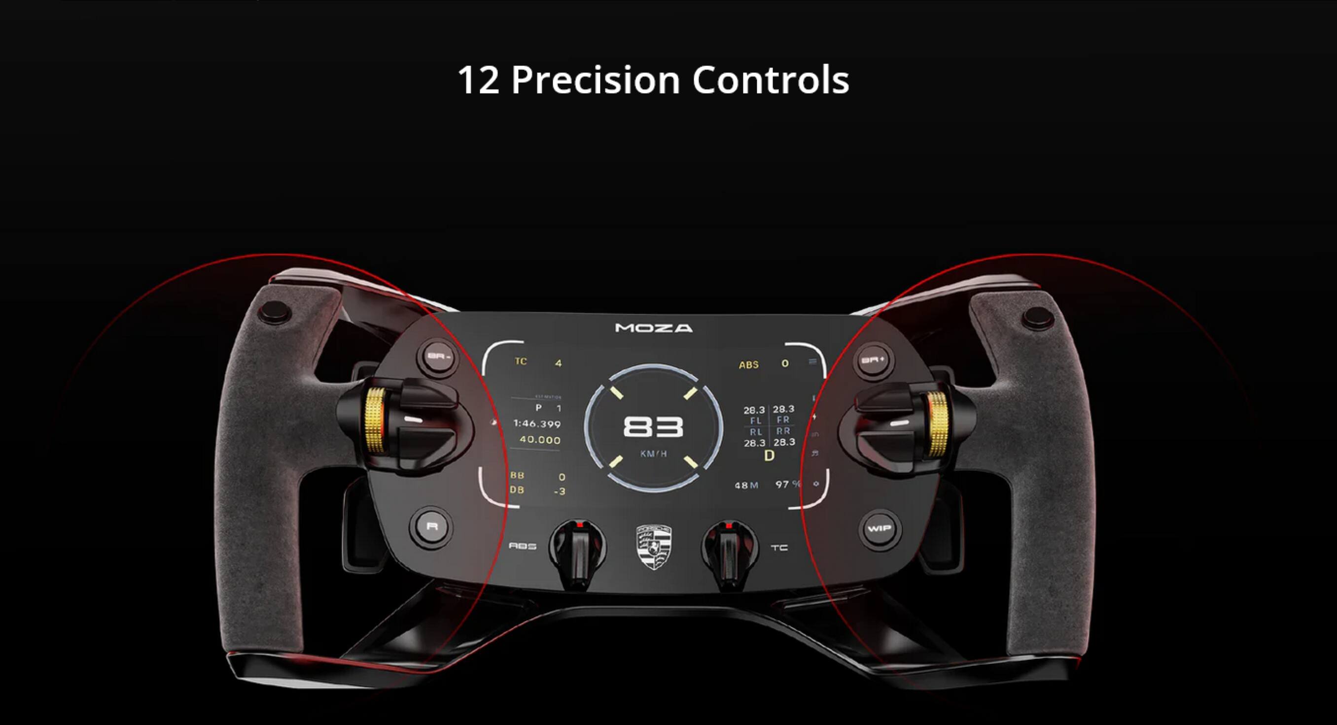 12 Precision Controls MOZA - TC 4 ABS O B P 1 1:46.399 40.000 83 KM/H 28.3 28.3 3 FL FR RL RR 28.3 28.3 D E BB DB o -3 4BM M 97  WIP ABS TC