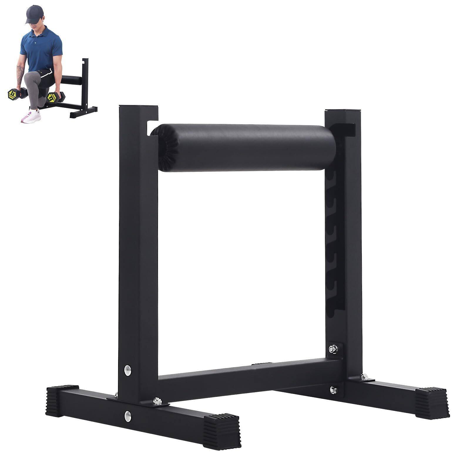 Front. Babevy - Leg Squat Stand with 7-Level Adjustable Roller for Lower Body Strength Training - Black.