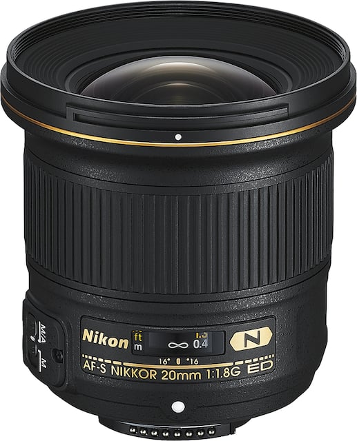 Nikon AF-S NIKKOR 20mm f/1.8G ED Ultra Wide Angle Lens for Select