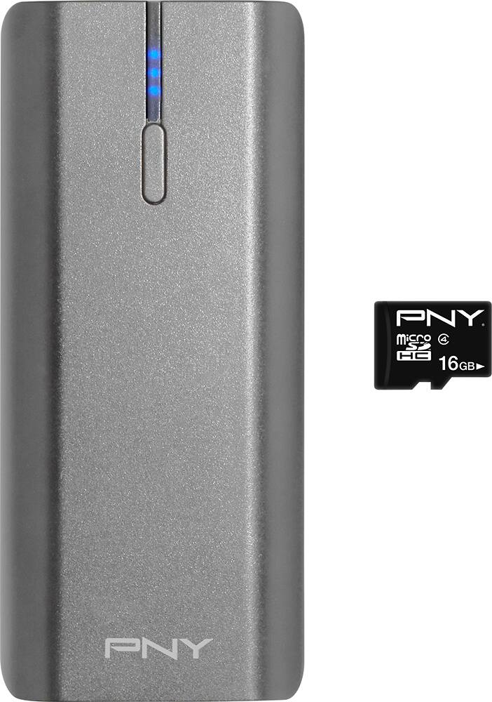 Front. PNY - PowerPack T5200 Rechargeable Battery - Black.