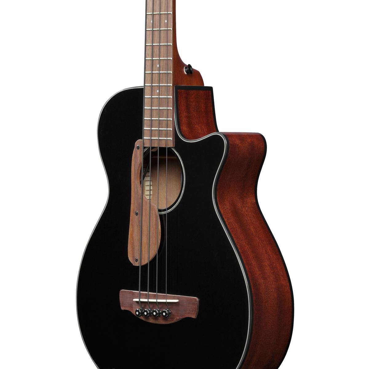 Alt View 5. Ibanez - Ibanez AEG Series AEGB24E Acoustic Electric Bass Guitar, Black High Gloss.