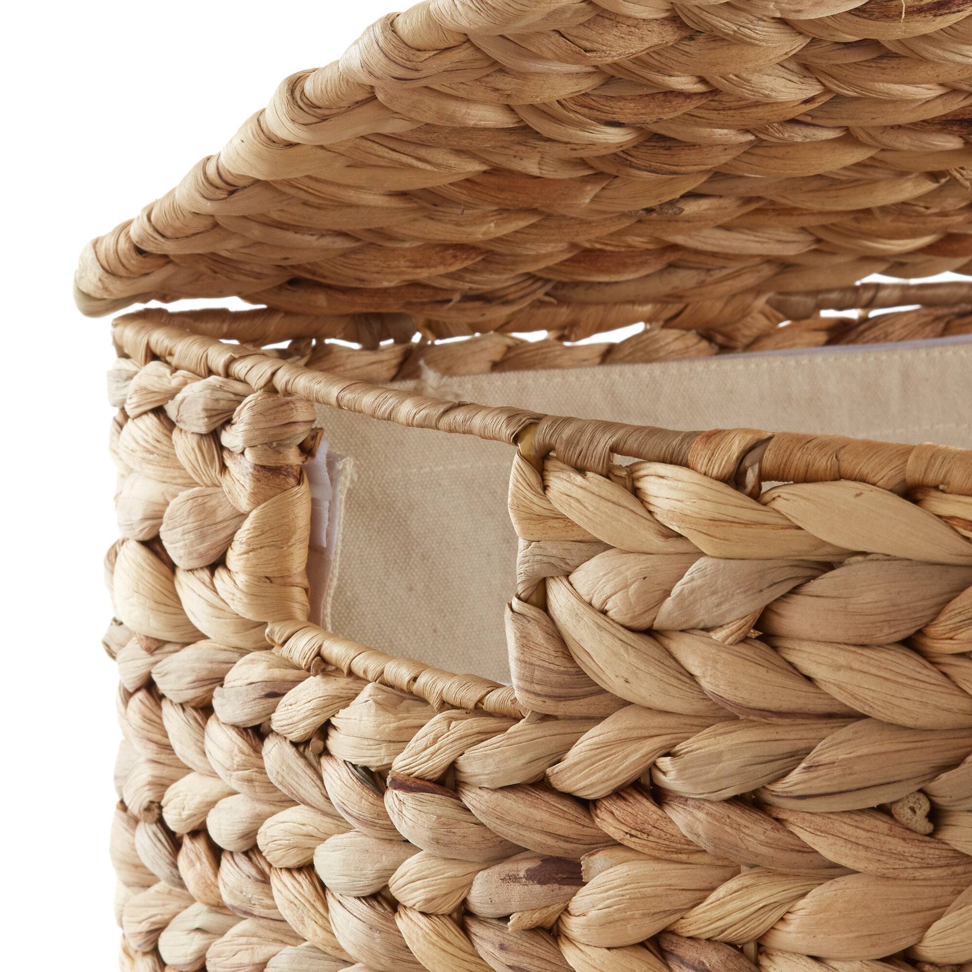 Alt View 4. Casafield - Half Moon Laundry Hamper Basket w/ Lid and Removable Liner for Clothes - Natural.