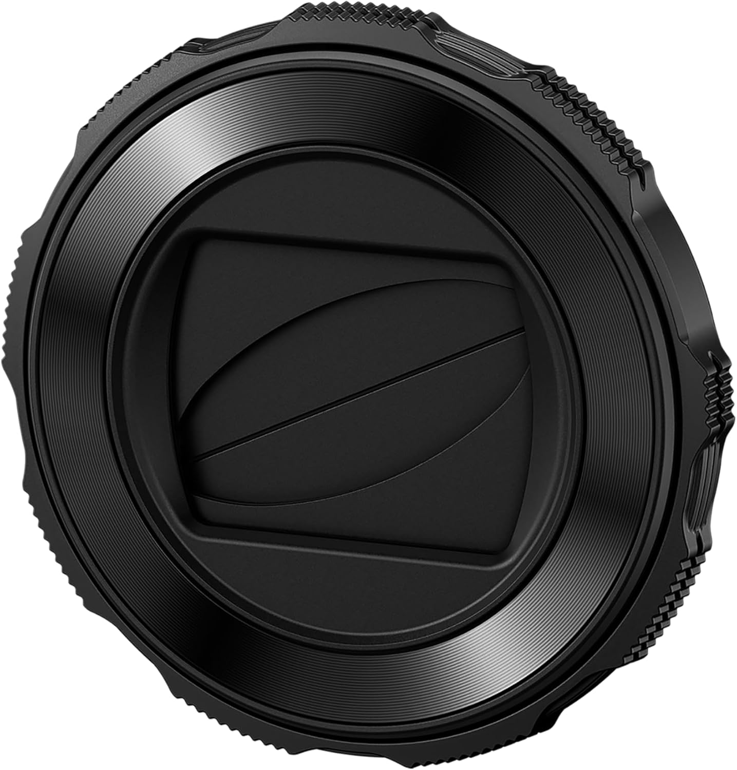 Front. OM System - Lens Barrier for TG-Series Cameras with Rotating Protective Cover, Instant Access Design, Scratch & Dust Protection - Black.