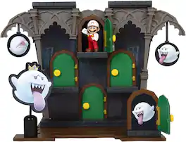 Jakks Pacific - Super Mario World of Nintendo 2.5 Inch Deluxe Boo Mansion Playset - Black
