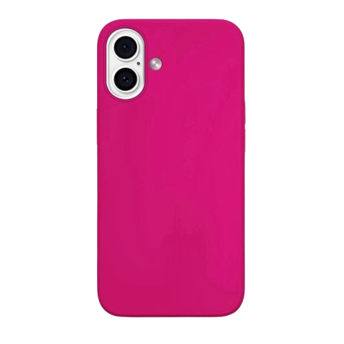 Front. Home Collection - Silicone Soft TPU Case for iPhone 17 Slim Fit 6.3-Inch - Hot Pink.