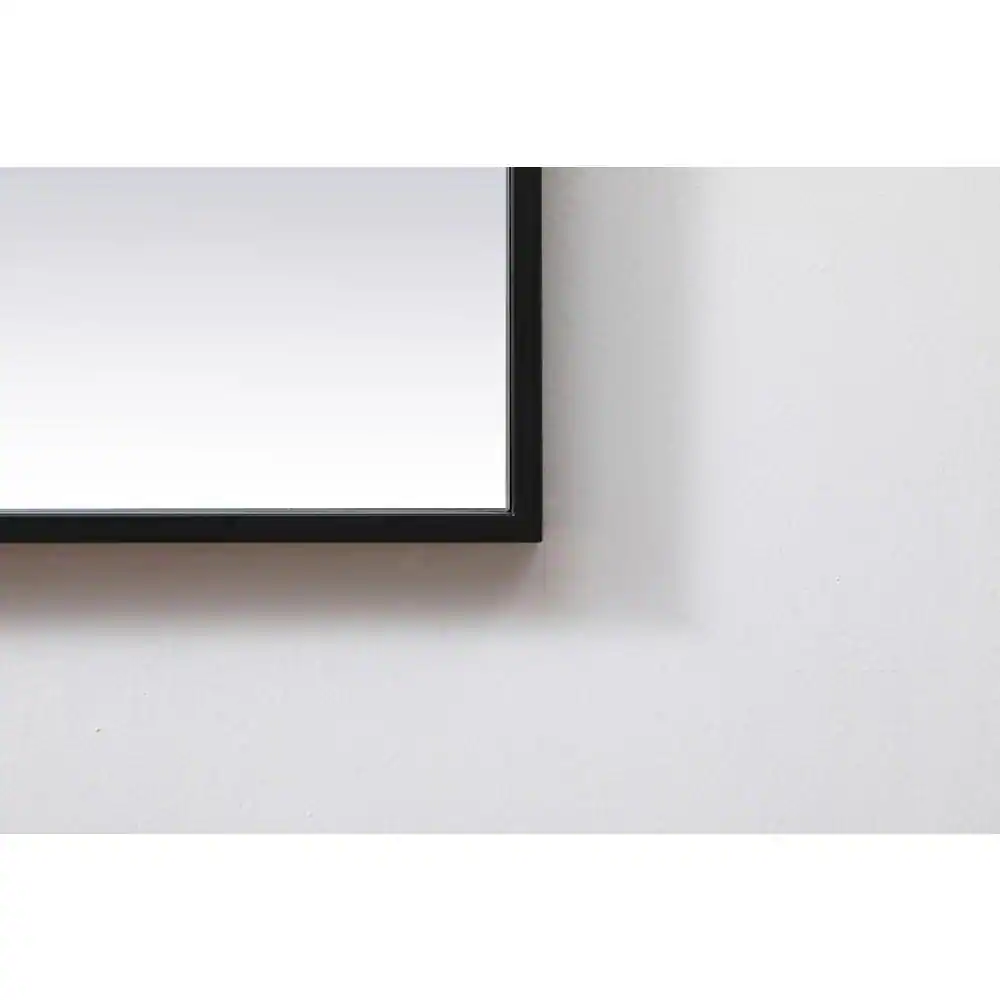 Alt View 1. Elegant Decor - Metal Frame Square Mirror 30 inch in Black - Black.