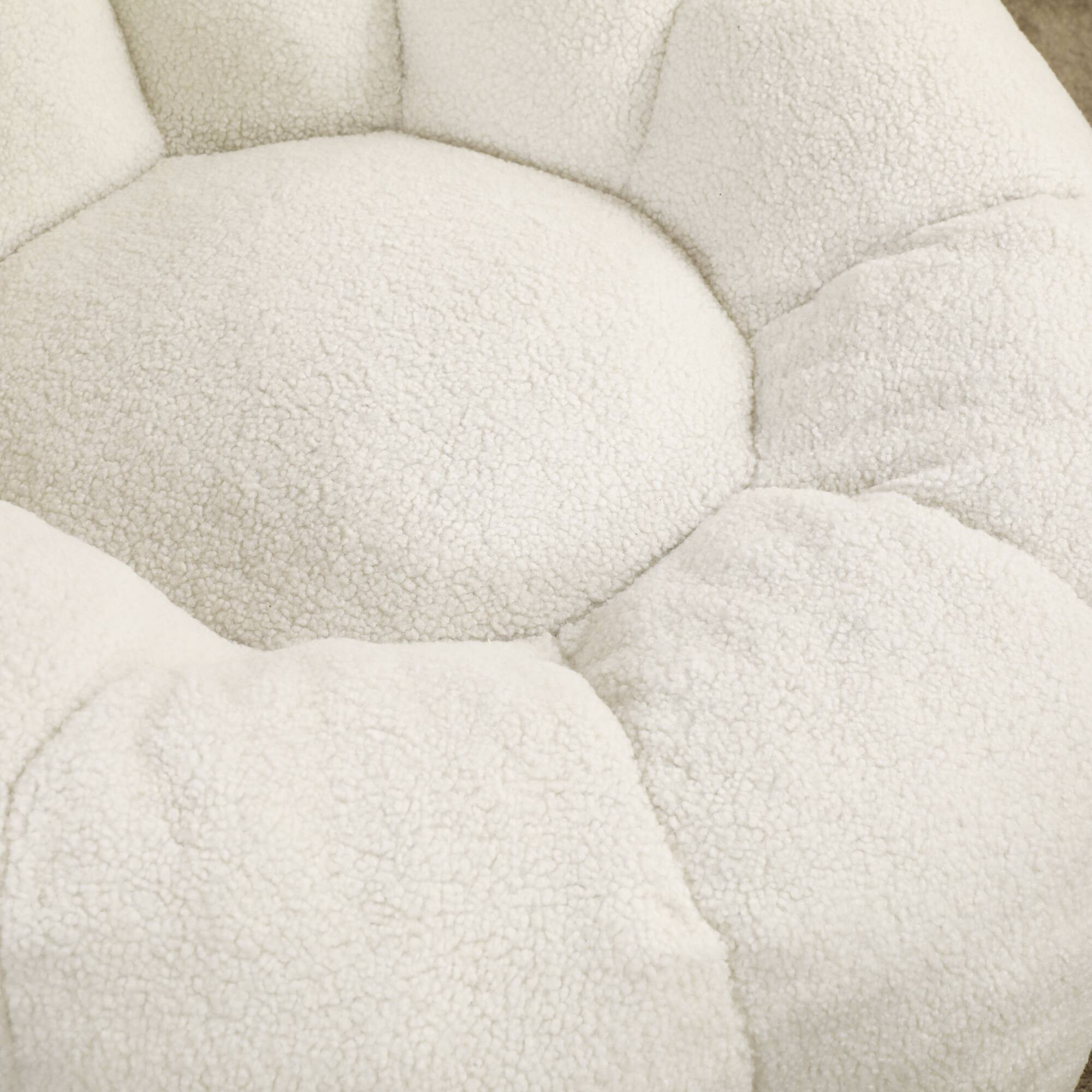 Alt View 9. GOODSILO - Plush Faux Fur Bean Bag Chair with Armrests and Ergonomic Backrest for Ultimate Relaxation in Living Spaces - White.
