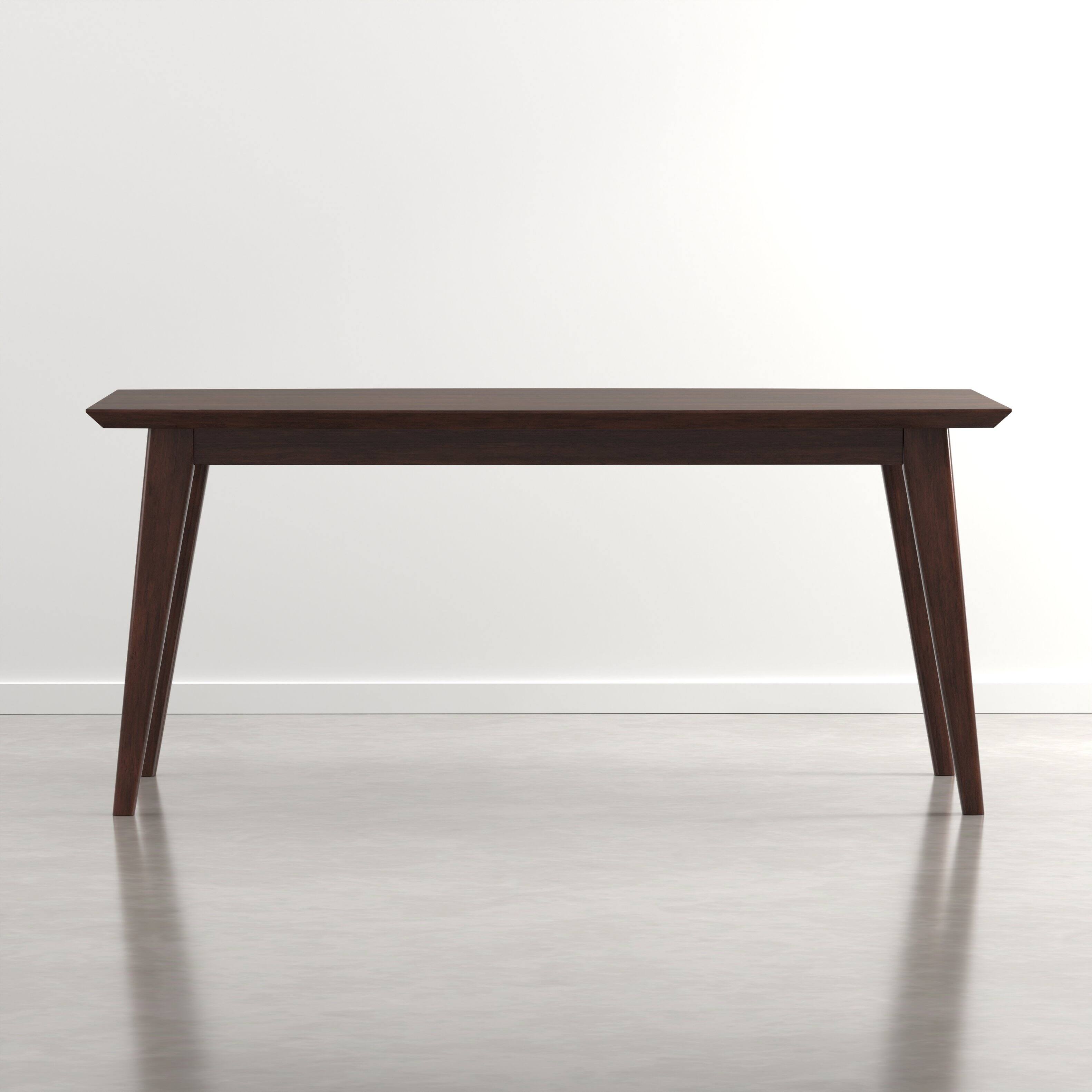 Alt View 1. Simpli Home - Draper 66 inch Wide Solid Wood Dining Table - Deep Brown.