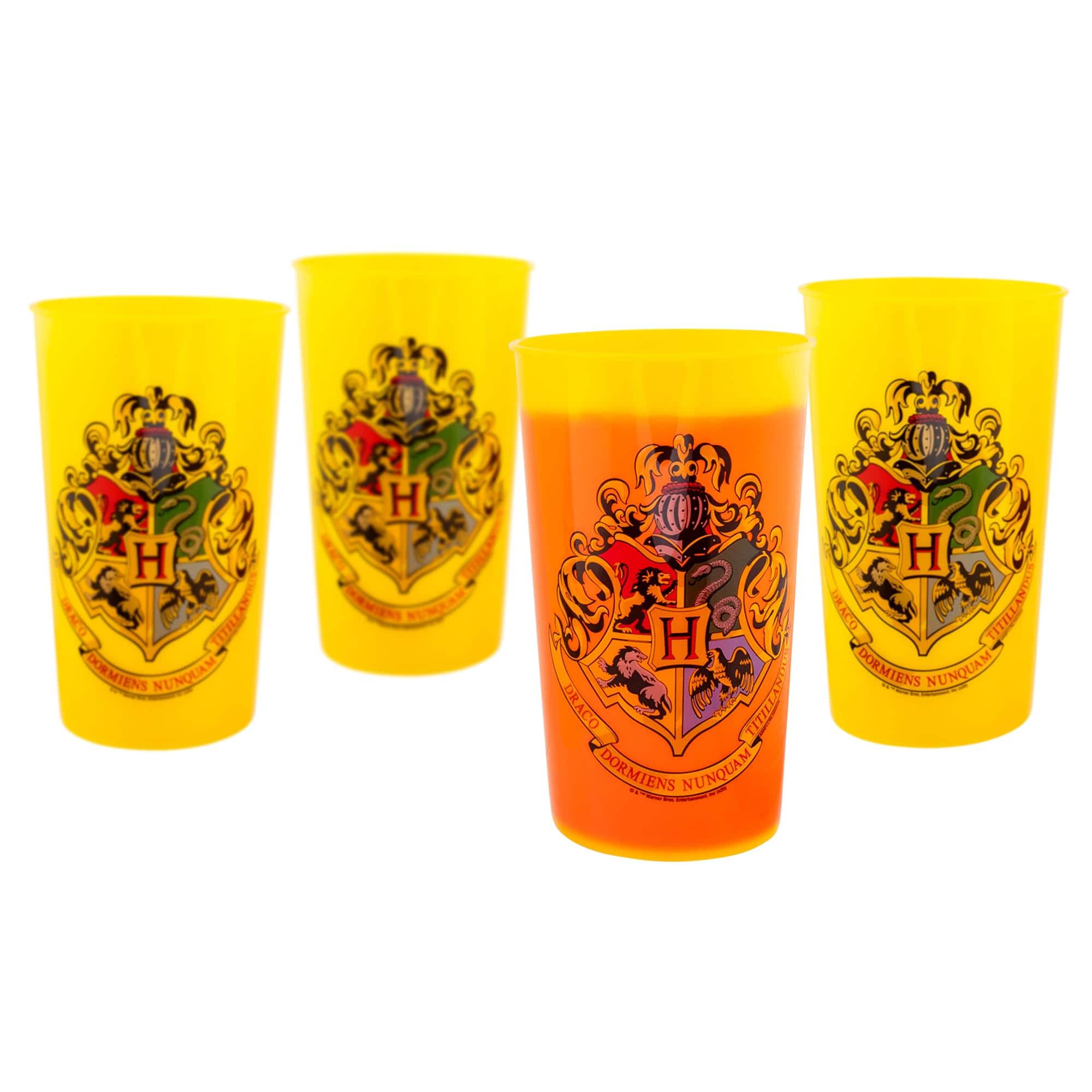 Silver Buffalo - Harry Potter Hogwarts 20-Ounce Plastic Color-Changing Cups | Set of 4 - Yellow price history on PriceWatchPro