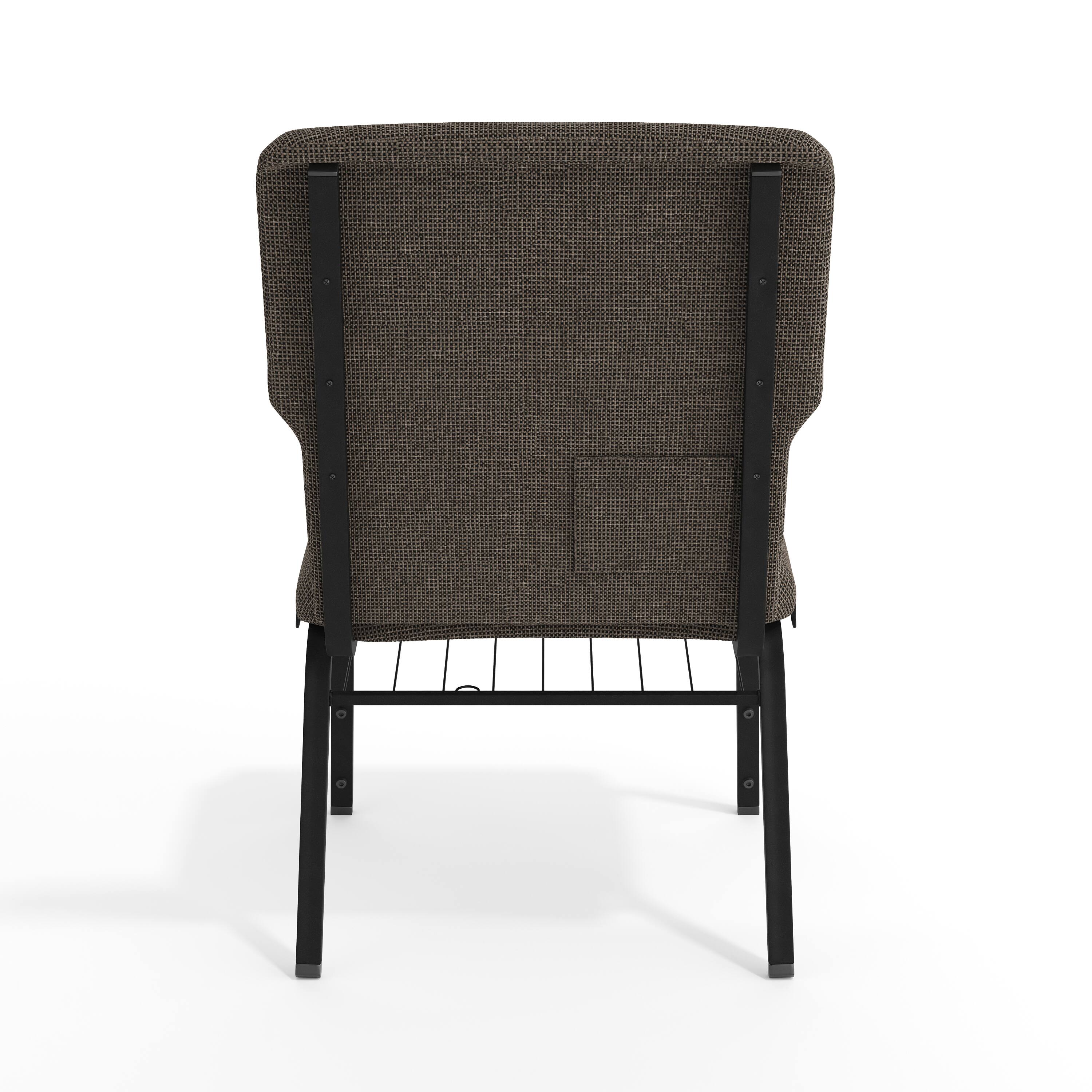 Alt View 7. Emma + Oliver - Discount Church Chair - 21 in. Wide - Fossil Fabric/Black Frame.