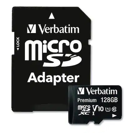 Verbatim LOCK micro SD Adapter V Verbatim Premium 128GB micro SD V10 U1 C10 XC I