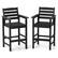 Front. Costway - Patio Adirondack Bar Chairs Set of 2 with Wide Armrests & Footrest Backrest - Black.